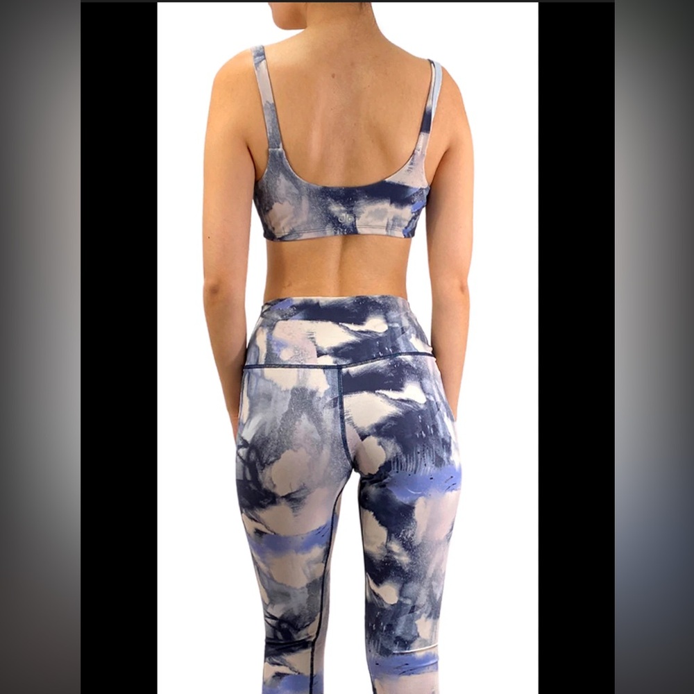 ALO Vapor Graffiti Airbrush Sports Bra & High Waist Legging Set Small S $213 - Picture 11 of 11